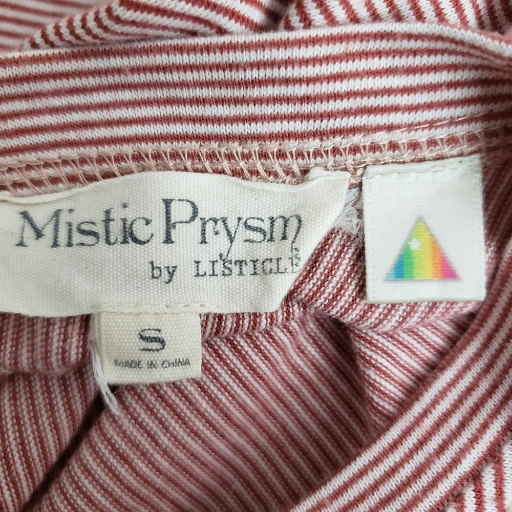 5/$25 Mistic Prysm by Listicle Striped Dress Red White S - Picture 2 of 7